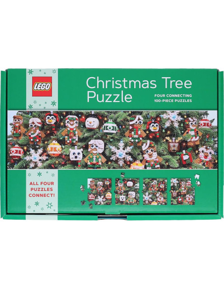 Rompecabezas Navidad LEGO 4x100 Piezas Árbol Decorado