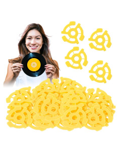 50 Adaptadores de Disco de 45 RPM CroBlissful para Tocadiscos