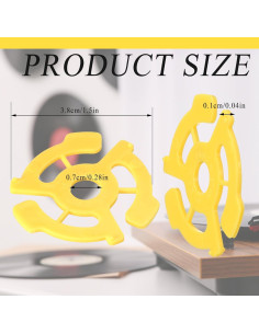 50 Adaptadores de Disco de 45 RPM CroBlissful para Tocadiscos 2