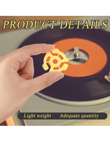 50 Adaptadores de Disco de 45 RPM CroBlissful para Tocadiscos