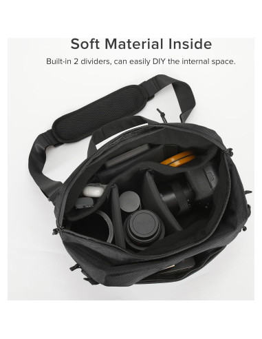 Bolsa Mensajero para Cámara DSLR Impermeable Negra - CSB-01