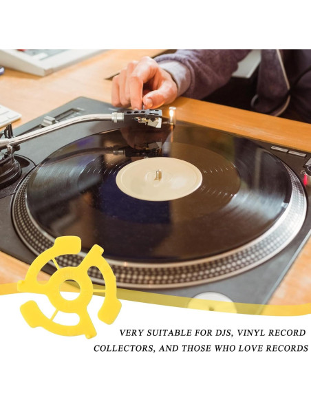 50 Adaptadores de Disco de 45 RPM CroBlissful para Tocadiscos