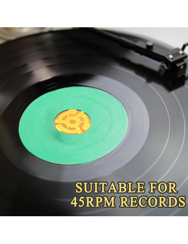 50 Adaptadores de Disco de 45 RPM CroBlissful para Tocadiscos