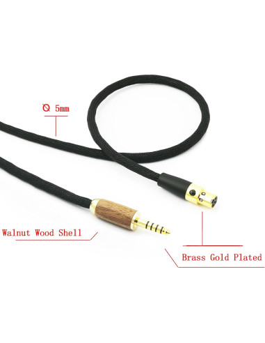 Cable de Reemplazo NewFantasia 4.4mm Balanceado para Sennheiser HD490 PRO