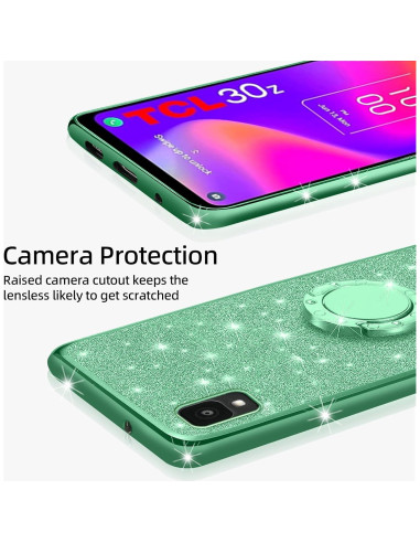Funda Brillante KuDiNi para Alcatel TCL 30 Z T602DL Verde