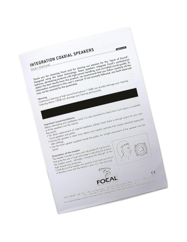 Altavoces Coaxiales Focal IC100 4" 2-Vías 10.16 cm
