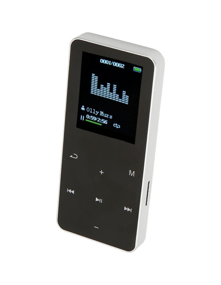 Reproductor MP3 Bluetooth 8GB Cuifati Pantalla 1.8" Plata