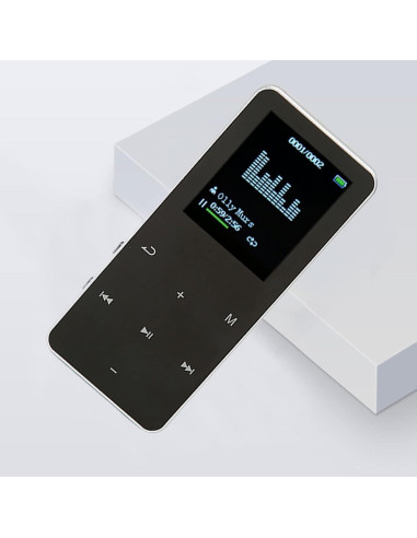 Reproductor MP3 Bluetooth 8GB Cuifati Pantalla 1.8" Plata