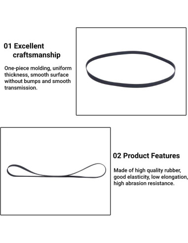 Cinta de Reemplazo para Tocadiscos LiebeWH 40cm Goma Duradera