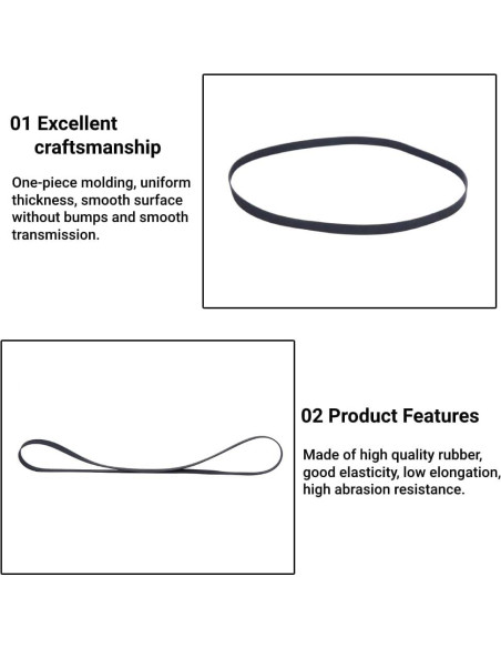 Cinta de Reemplazo para Tocadiscos LiebeWH 40cm Goma Duradera