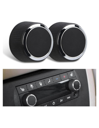 Perillas de Volumen de Coche ijuicy 2 PCS Antideslizantes para Cadillac Chevrolet GMC
