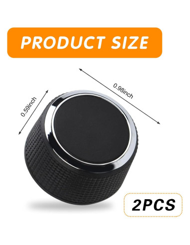 Perillas de Volumen de Coche ijuicy 2 PCS Antideslizantes para Cadillac Chevrolet GMC