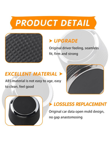 Perillas de Volumen de Coche ijuicy 2 PCS Antideslizantes para Cadillac Chevrolet GMC