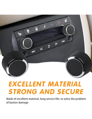 Perillas de Volumen de Coche ijuicy 2 PCS Antideslizantes para Cadillac Chevrolet GMC