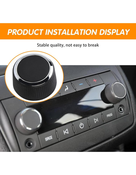 Perillas de Volumen de Coche ijuicy 2 PCS Antideslizantes para Cadillac Chevrolet GMC