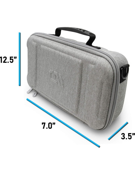 Funda de Viaje CASEMATIX para Tocadiscos Portátil Audio-Technica AT-SB727 - Gris