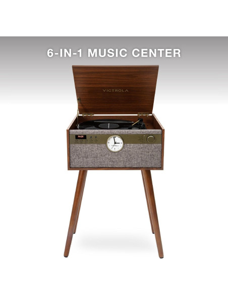 Centro de Música Victrola Century 6-en-1 con Bluetooth y Vinilo