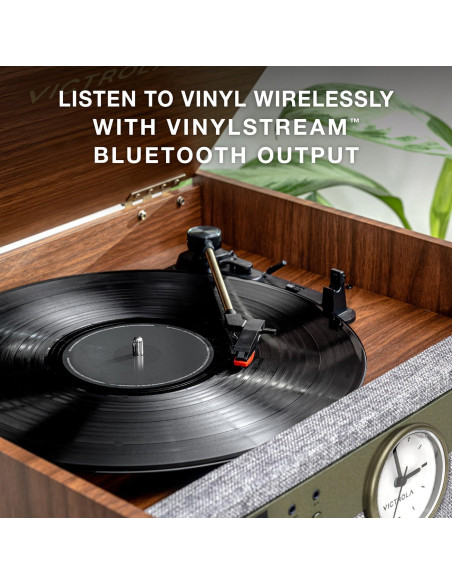 Centro de Música Victrola Century 6-en-1 con Bluetooth y Vinilo