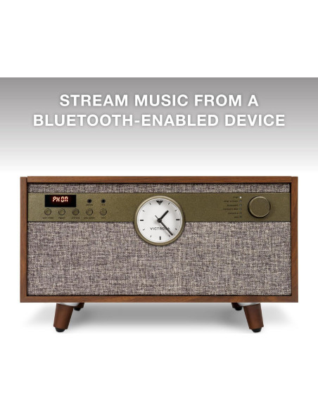 Centro de Música Victrola Century 6-en-1 con Bluetooth y Vinilo