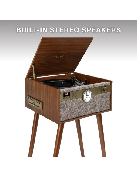 Centro de Música Victrola Century 6-en-1 con Bluetooth y Vinilo