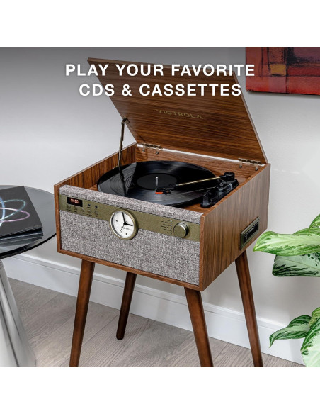 Centro de Música Victrola Century 6-en-1 con Bluetooth y Vinilo