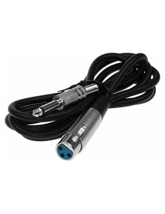 Cable de micrófono NTQinParts 1.8 m XLR hembra a TRS 1/4"