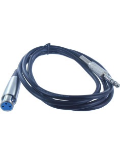 Cable de micrófono NTQinParts 1.8 m XLR hembra a TRS 1/4" 2