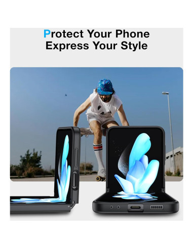 Funda Magnética FNDMIL para Samsung Galaxy Z Flip 4 - Negro