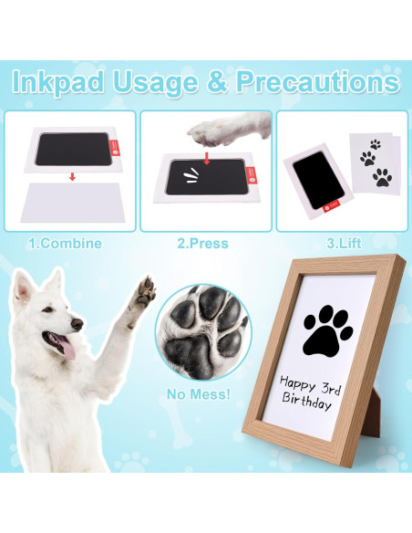 Juego de Cumpleaños para Perros PATTEPOINT - Juguetes Squeaky y Kit de Huellas