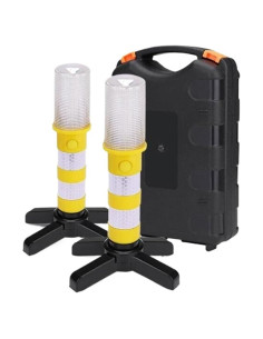 2 Luces de Advertencia LED Magnéticas Amarillas para Emergencia