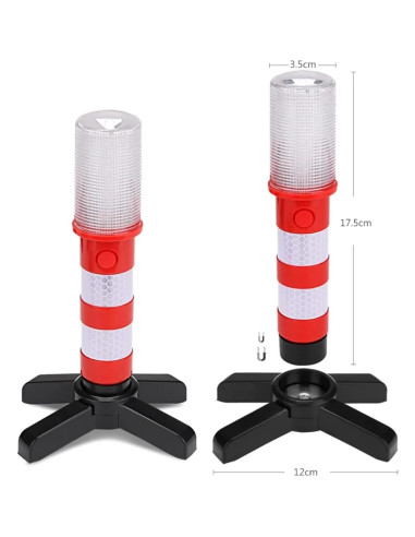 2 Luces de Advertencia LED Magnéticas Amarillas para Emergencia