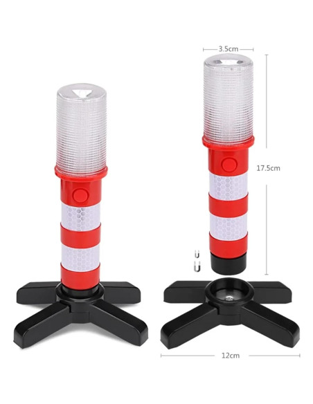 2 Luces de Advertencia LED Magnéticas Amarillas para Emergencia