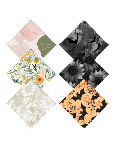 6 Paños de Limpieza de Gafas Microfibra Cabreche Floral 16x16cm