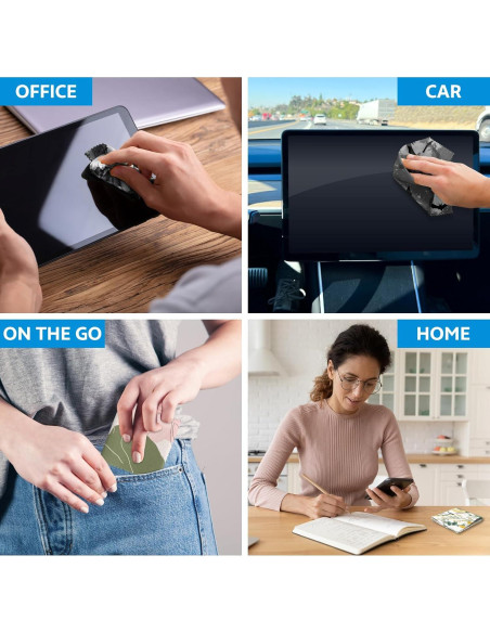 6 Paños de Limpieza de Gafas Microfibra Cabreche Floral 16x16cm