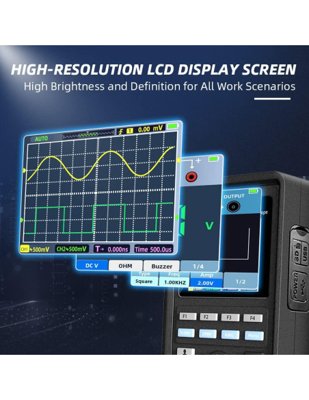 Osciloscopio Digital Hantek 2D42 40MHz 2CH Multímetro Generador