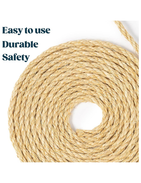 Cuerda de sisal natural PELZIN 0.64 cm x 15.24 m para gatos