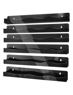 Estante de Pared SOVQUEST para Esmalte de Uñas Negro 6 Paquetes