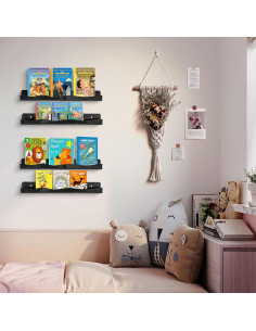 Estante de Pared SOVQUEST para Esmalte de Uñas Negro 6 Paquetes 2