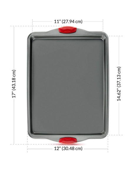 Juego de Bandejas para Hornear Boxiki Kitchen - Set de 3, Acero al Carbono Antiadherente