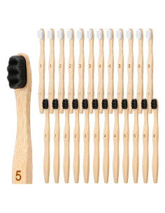 Cepillos de Dientes de Madera Sieral 24 Pcs Cerdas Suaves