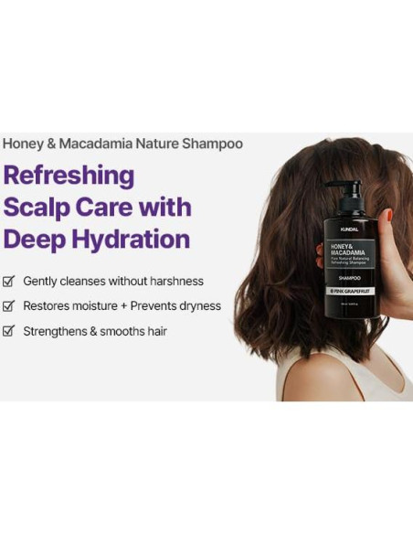 Champú Natural KUNDAL Miel y Macadamia 500ml Cuidado Cabello