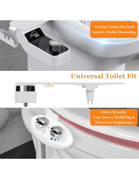Accesorio de Bidet No Eléctrico LostSoul JSQ511 - Ultra Delgado