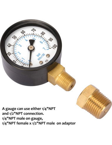 Medidor de Presión de Bomba de Pozo Measureman 2" 0-7 bar