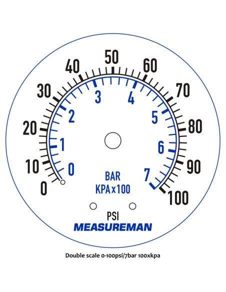 Medidor de Presión de Bomba de Pozo Measureman 2" 0-7 bar