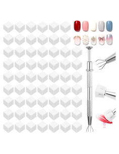 Kit de 200 Esponjas de Uñas Ombre Asofelk con Herramienta