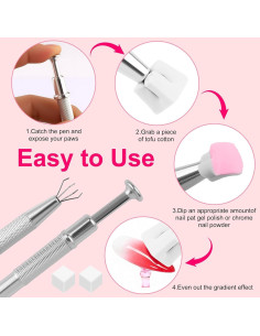 Kit de 200 Esponjas de Uñas Ombre Asofelk con Herramienta 2