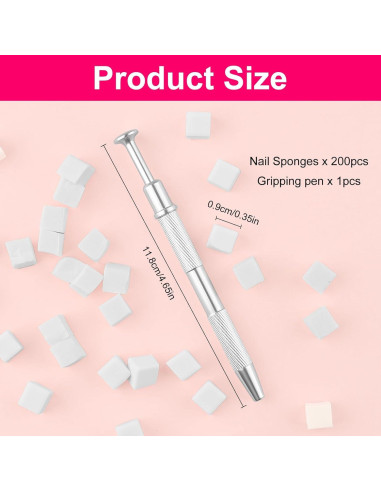 Kit de 200 Esponjas de Uñas Ombre Asofelk con Herramienta