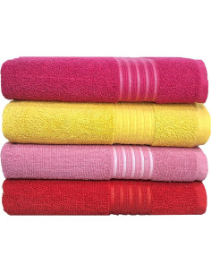 Conjunto de 4 Toallas de Baño BolBom*S 71x147 cm Algodón Suaves 2