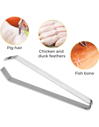 Kit de Pinzas para Espinas de Pescado THAMIAO 15.24 cm Acero Inoxidable