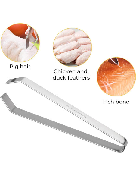Kit de Pinzas para Espinas de Pescado THAMIAO 15.24 cm Acero Inoxidable